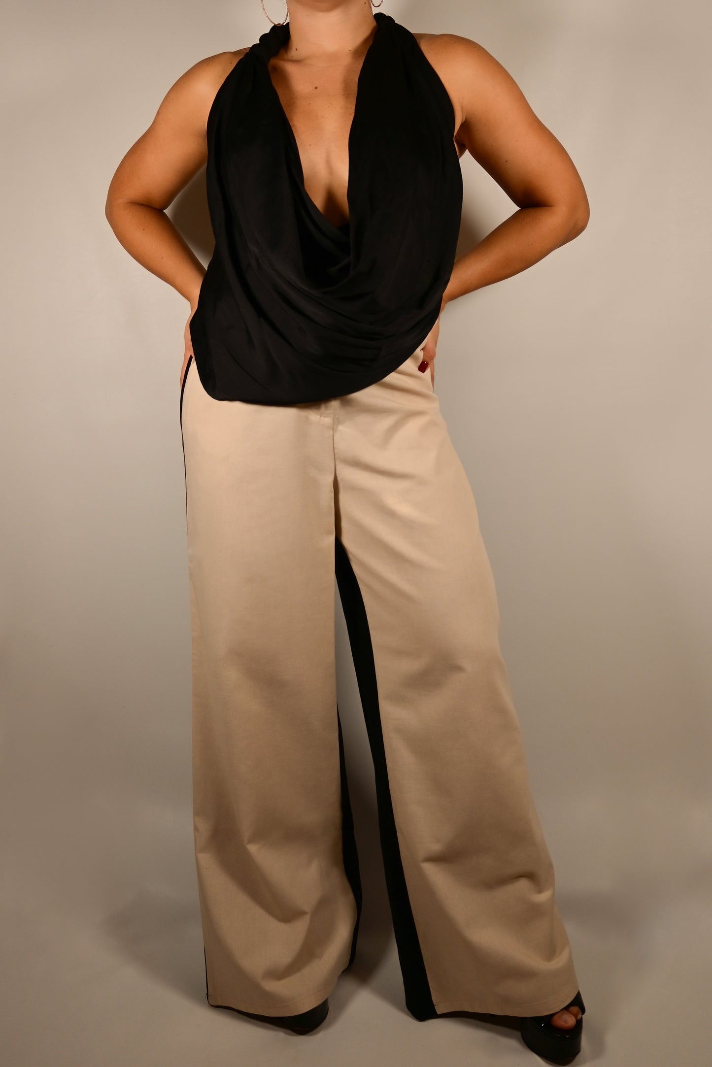 Florence Beaded Cowl Top