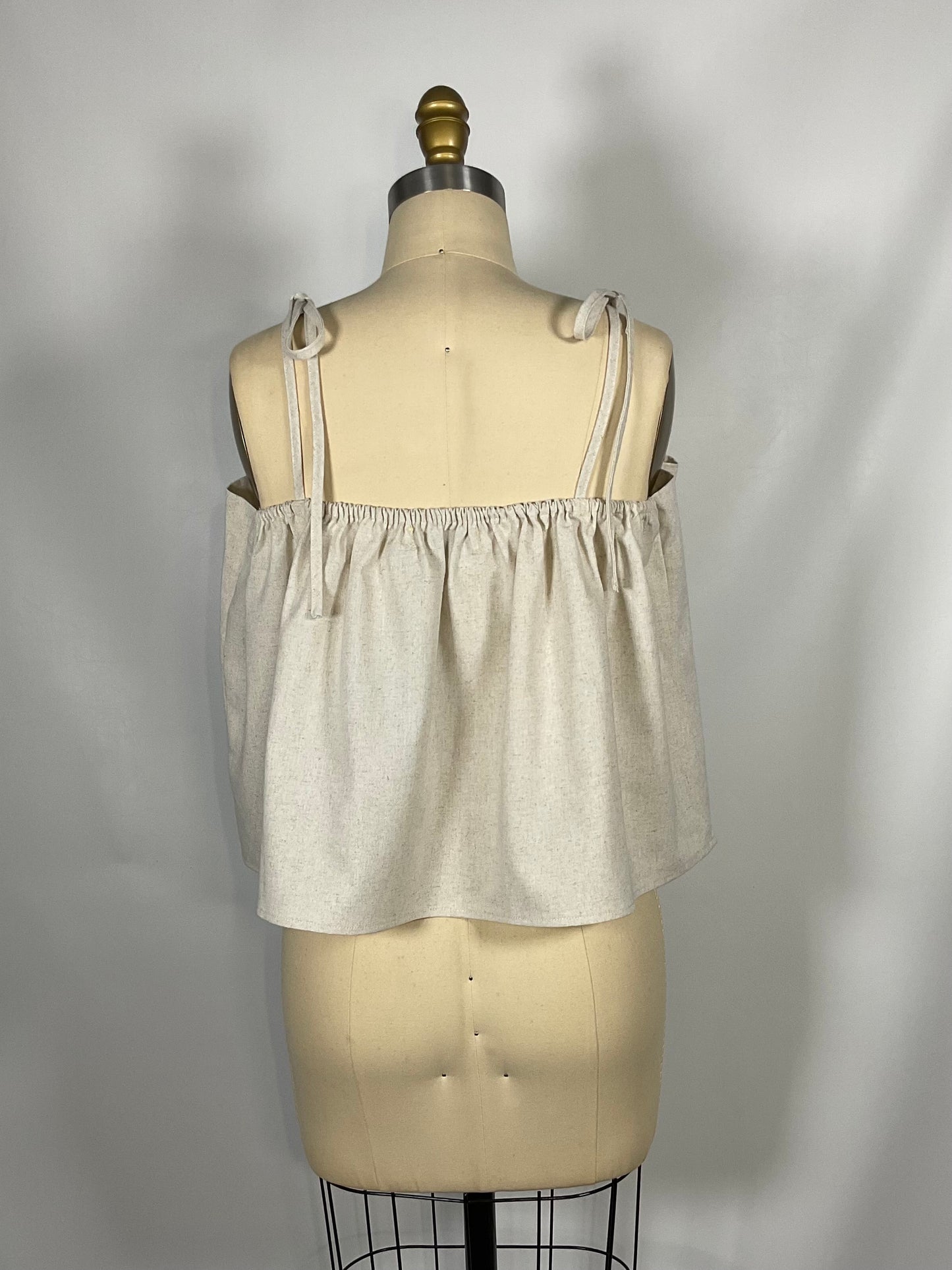 Isabella Pearl Linen Top