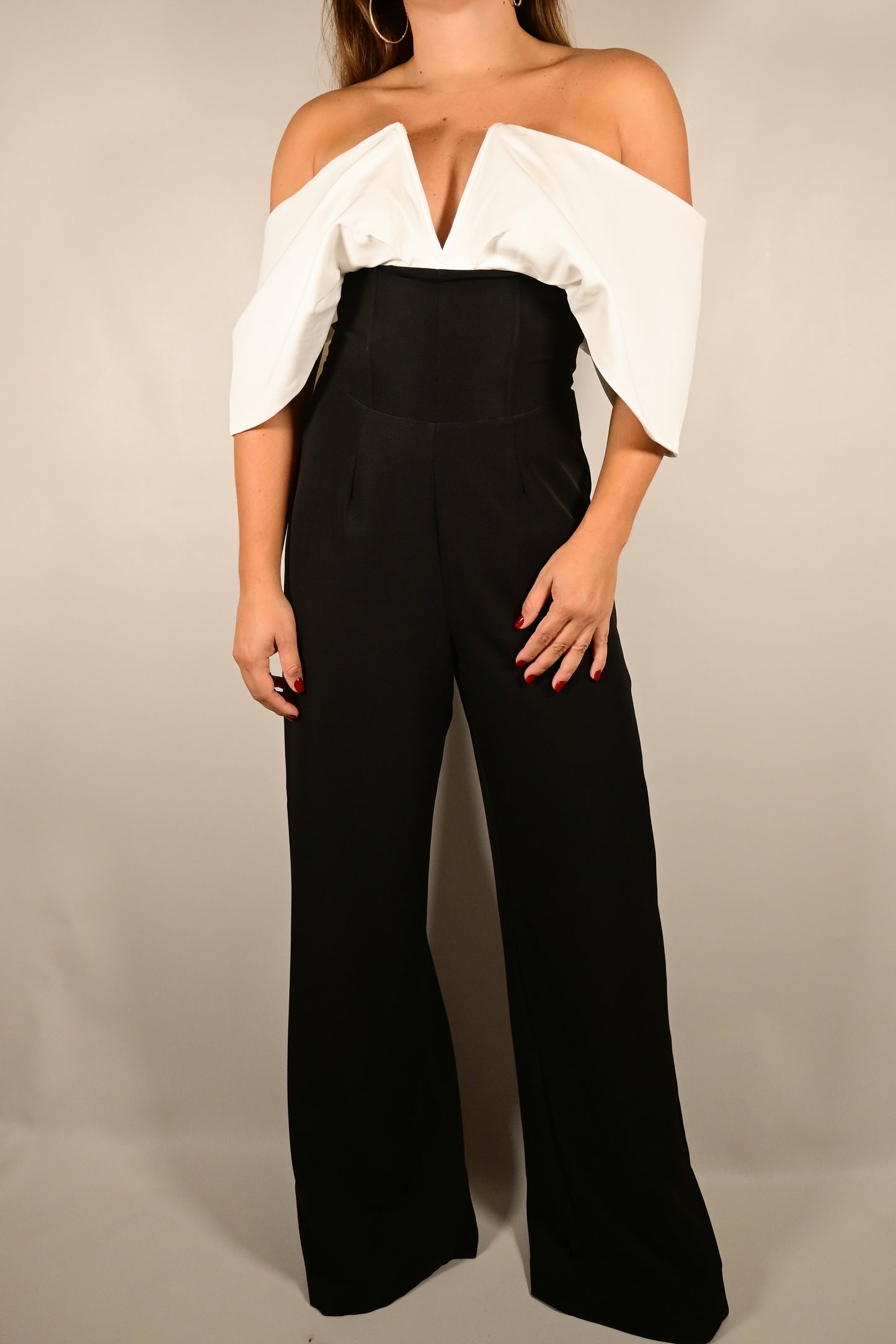 Stella Two-Toned Off-Shoulder Jumpsuit